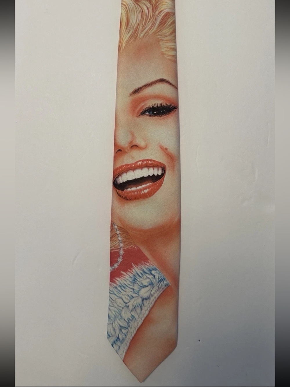 Ralph Marlin Marilyn Monroe Tie 1991 Portrait of Marilyn Vintage 90s 3”x 56” USA